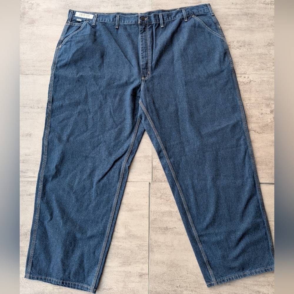 Carhartt FR Men's Original Dungaree Fit Straight Leg Demin Work Jeans Size 54